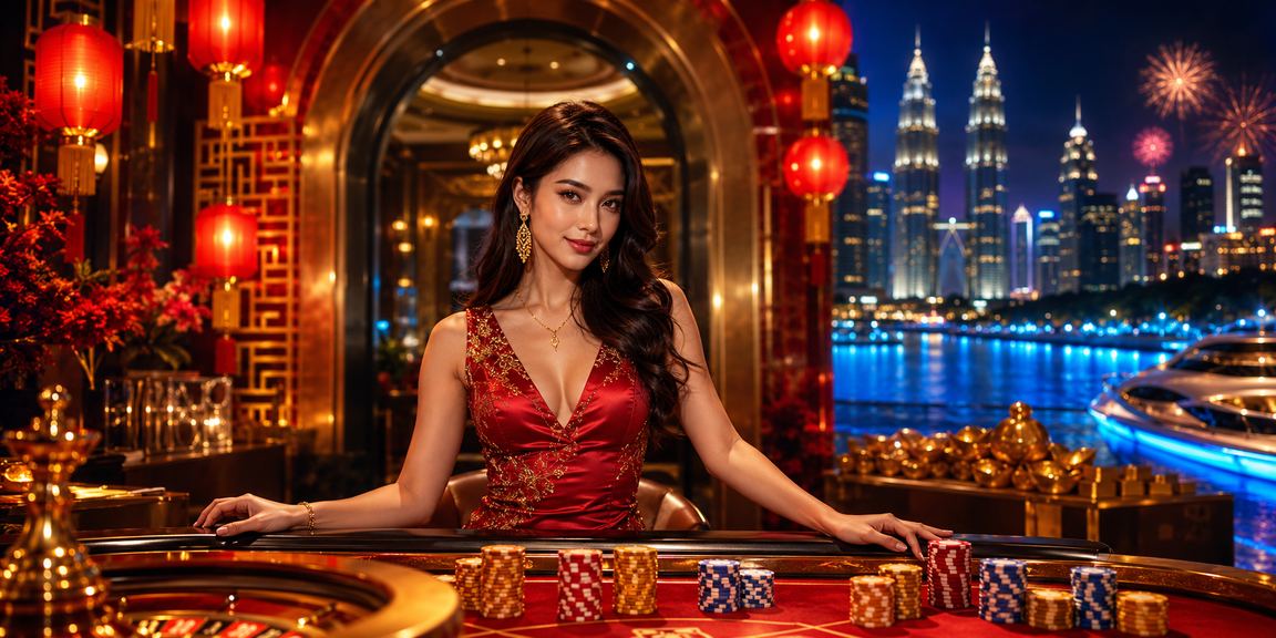 Suasana hiburan kasino moden Kuala Lumpur dengan permainan baccarat dalam talian
